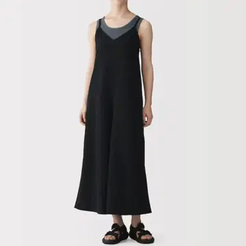 무인양품 바람이 통하는 스트레치 사커 살로펫 블랙 S