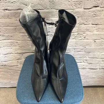 ZARA 스틸레토 스퀘어 부츠 37 24.0cm(B-19)