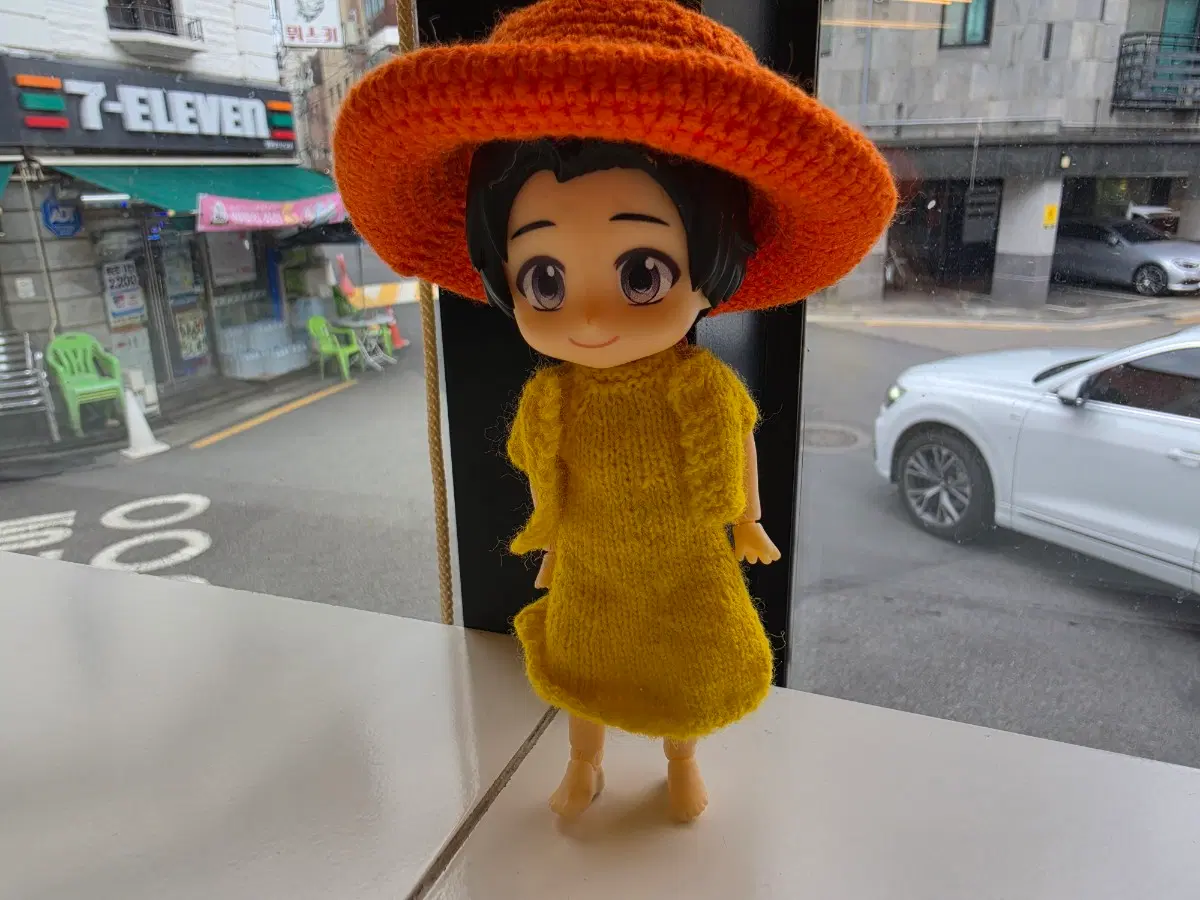 넨도로이드 돌 손뜨개 모자