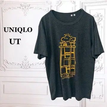 [유니클로] UT T셔츠 [M] 차콜 그레이 우드스탁 캐릭터