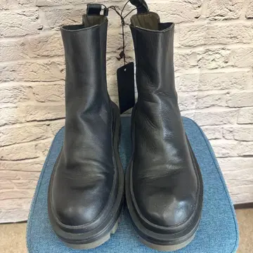 여성용 사이드 고어 부츠 블랙 37 24.0cm
