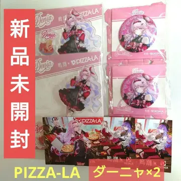 명조 PIZZA-LA 콜라보 아크릴 스탠드 캔뱃지 세트