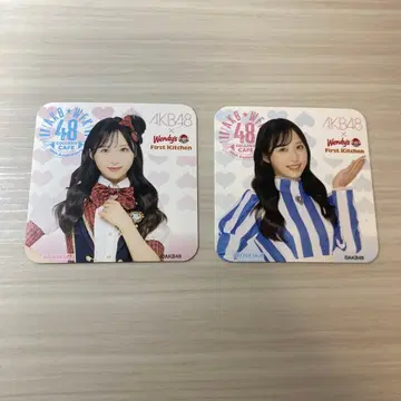 AKB48 오구리 유이 wendy's 웨인디즈 코스터 2종 컴프
