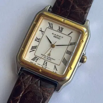 작동 SEIKO 카데트 로만 탱크 골드 남성용 앤티크