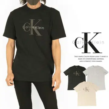 Calvin Klein 로고 프린트 T셔츠 블랙