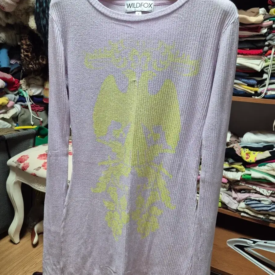 WILDFOX 롱슬리브 라벤더 원피스
