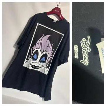 디즈니 인어공주 어슐라 빌런즈 티셔츠 블랙 2XL 블랙