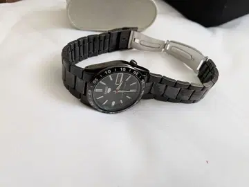 SEIKO 5 자동 와인딩 손목시계 블랙 역수입 모델