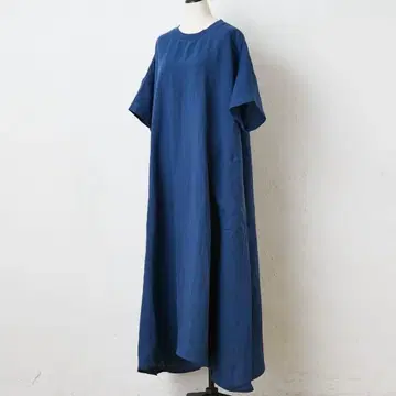 비어즐리 beardsley 린넨 T 원피스 블루