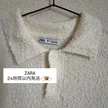 ZARA 피케 셔츠 화이트 반팔 M