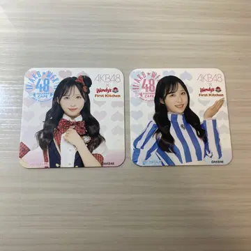 AKB48 오구리 유이 wendy's 웨앤디즈 코스터 2종 컴프
