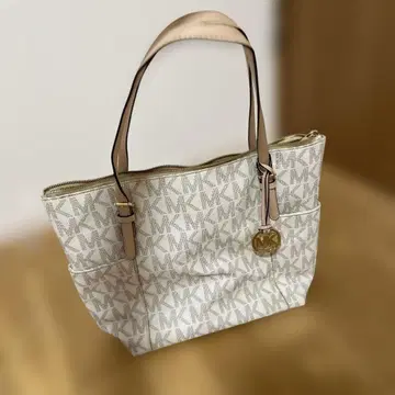 MICHAEL KORS MK 로고 토트백 화이트