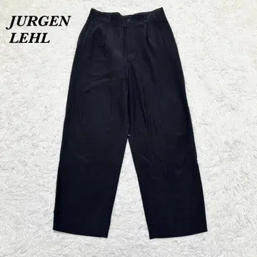 JURGEN LEHL 울 실크 얇은 소재 슬랙스 L 블랙