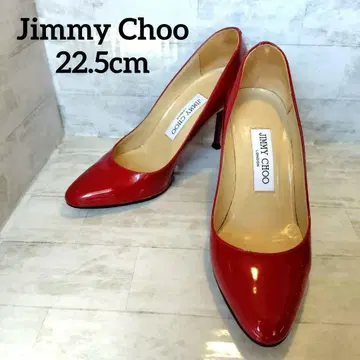 JIMMY CHOO 펌프스 레드 에나멜 하이힐 핑힐