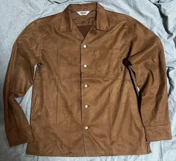 Calee - Fake suede embroidery L/S shirt