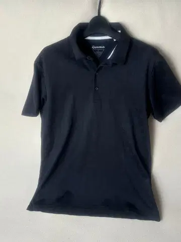 TaylorMade 골프 피케 셔츠 블랙 L