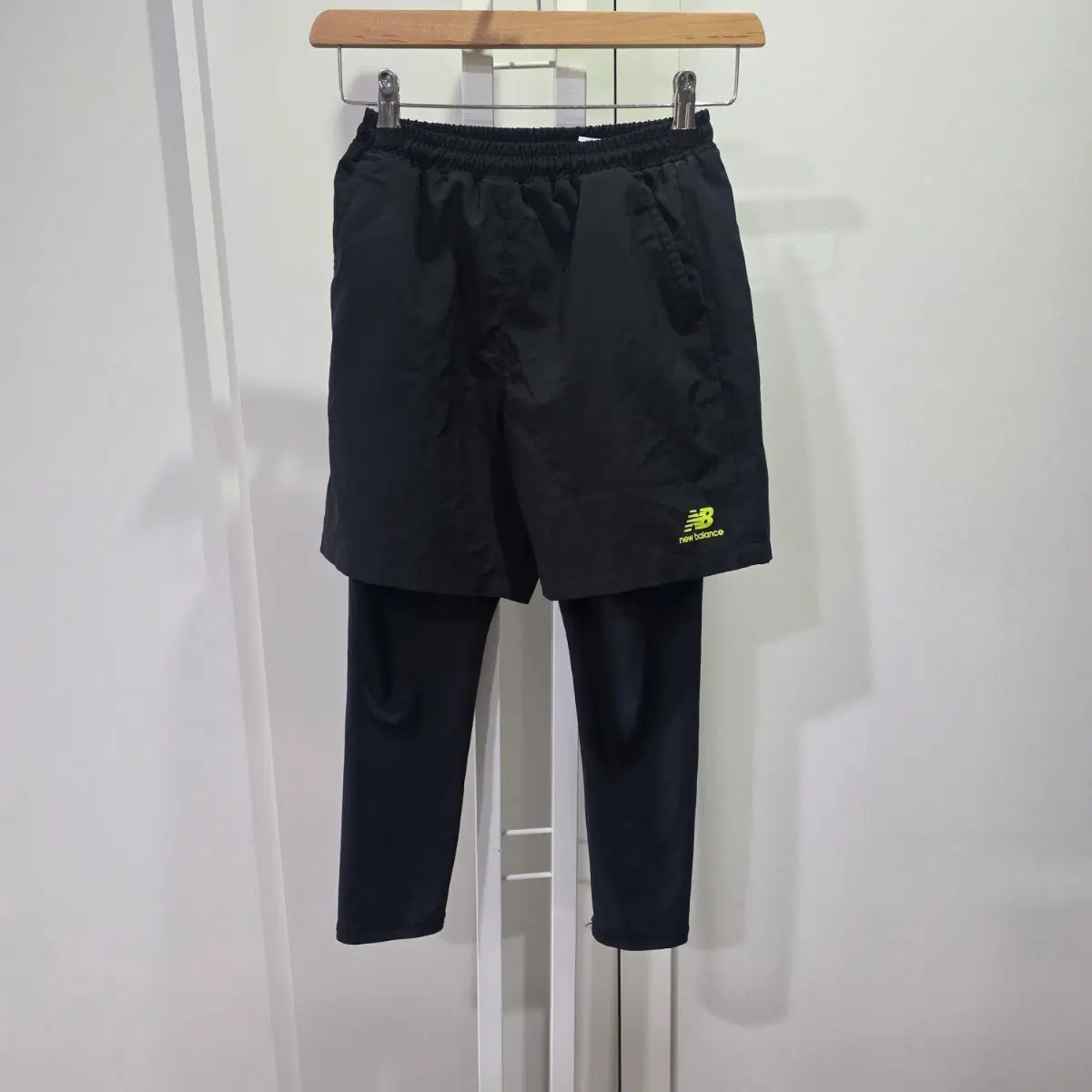 뉴발란스 반바지 레깅스 세트 블랙