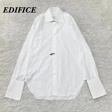 EDIFICE 긴팔 드레스 셔츠 화이트 무지