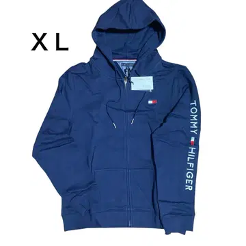 [새상품] TOMMY HILFIGER 집업 후드티 네이비 XL
