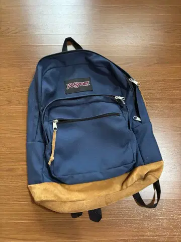 JANSPORT 백팩 네이비 x 스웨이드 느낌 백팩