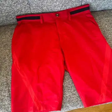 adidas 골프 남성용 숏팬츠 레드 LL 사이즈