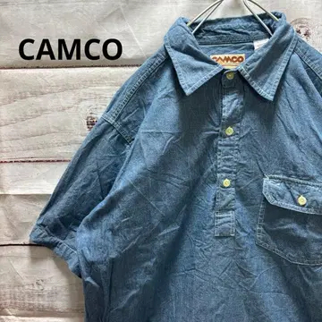CAMCO 샴브레이 셔츠 풀오버 셔츠 아메카지 구제 의류 XL 스테디셀러
