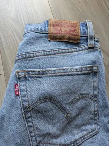Levi's 501 스트레이트 데님 라이트 블루 W27 L26