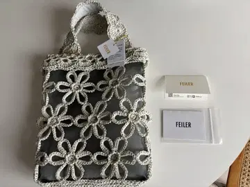 택 포함 새상품 FEILER 페이러 유니 플라워 페이퍼백 그레이