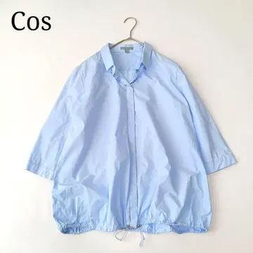 [ Cos/코스 ] 7부 소매 블라우스 셔츠 코튼 세탁 가능 내추럴 루즈핏