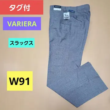 택 포함 남성용 슬랙스 얇은 소재 VARIERA W91 그레이 봄/여름/가을