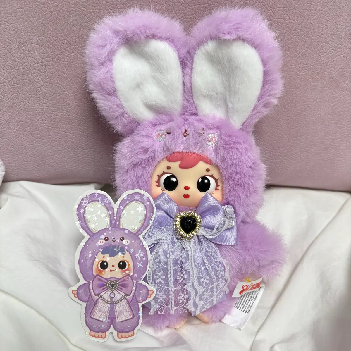사무엘 리본 보라 인형