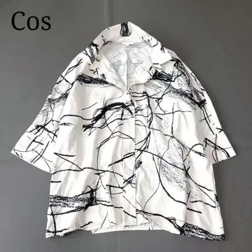 [ Cos ] 스케치 프린트 셔츠 페인트 셔츠 블라우스 올 패턴 코튼
