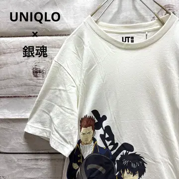 새상품 UNIQLO x 은혼 진선조 곤도 이사오 히지카타 토시로 오키타 소고 T셔츠 화이트