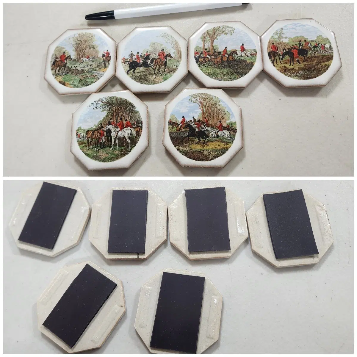유럽에서온 타일 마그넷 크기5.8cmX5.8cm 6종에20000원