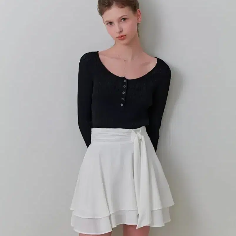 [리엘] bell mini skirt (white M)