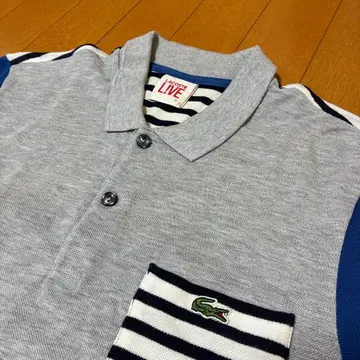 LACOSTE 라코스테 보더 반팔 피케 셔츠 사이즈 4