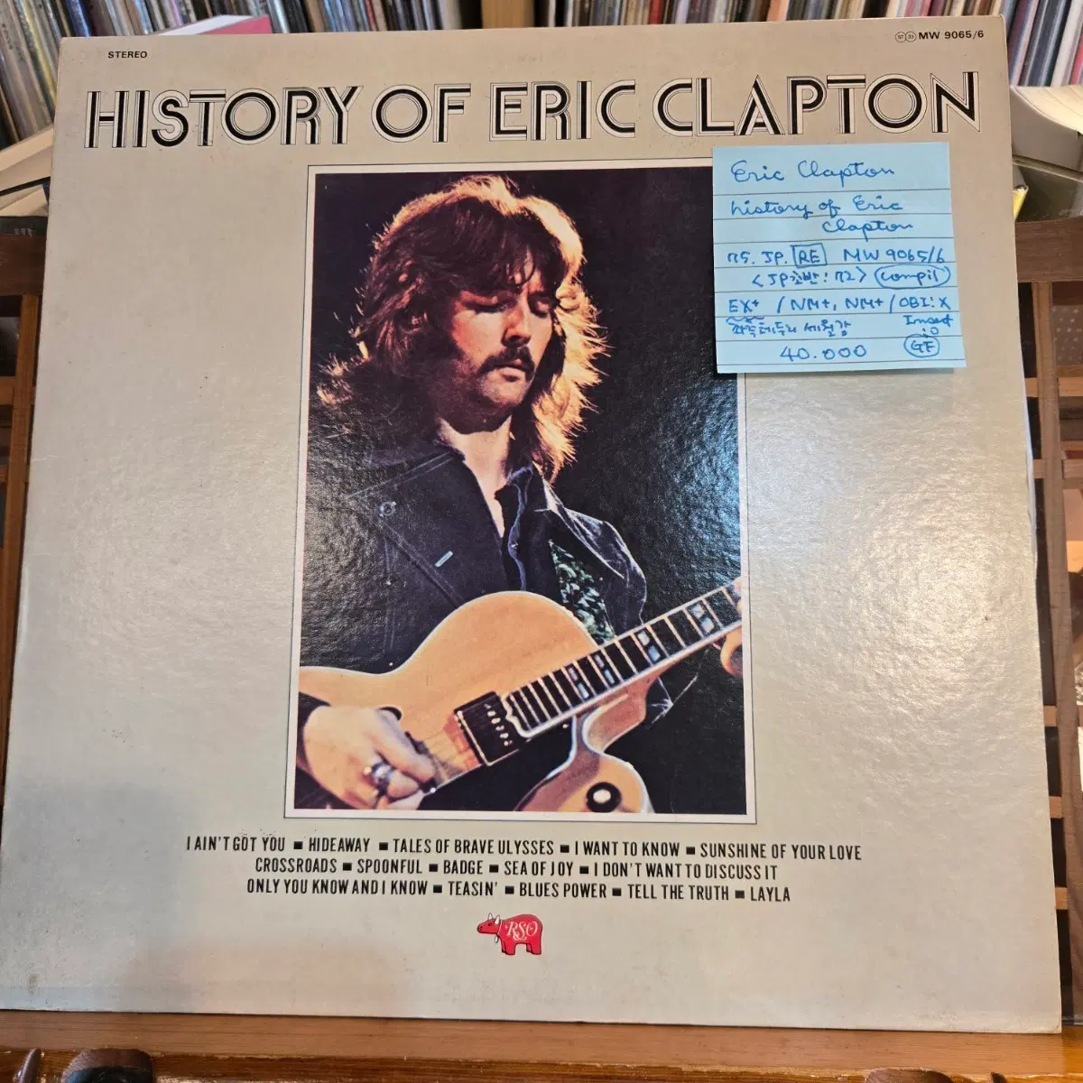 Eric Clapton.history of.75.JP.RE.EX+/NM+,NM+.민트급2LP