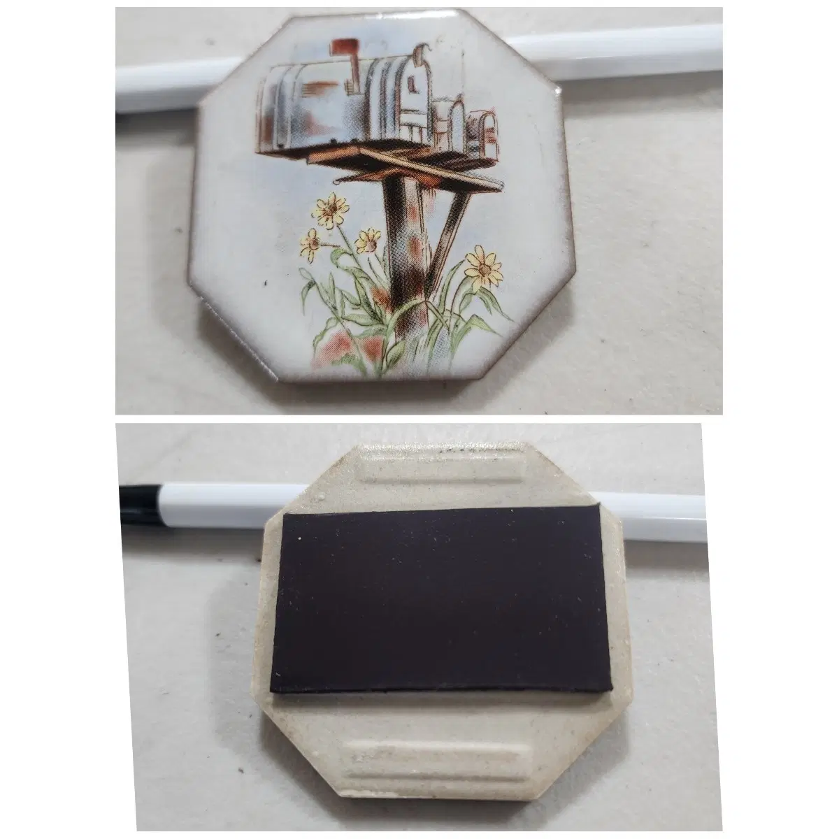 유럽에서온 타일 마그넷 매일박스 크기5.8cmX5.8cm 5000원