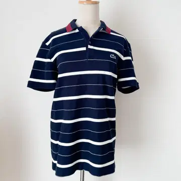 LACOSTE 라코스테 반팔 피케 셔츠 보더 남성용