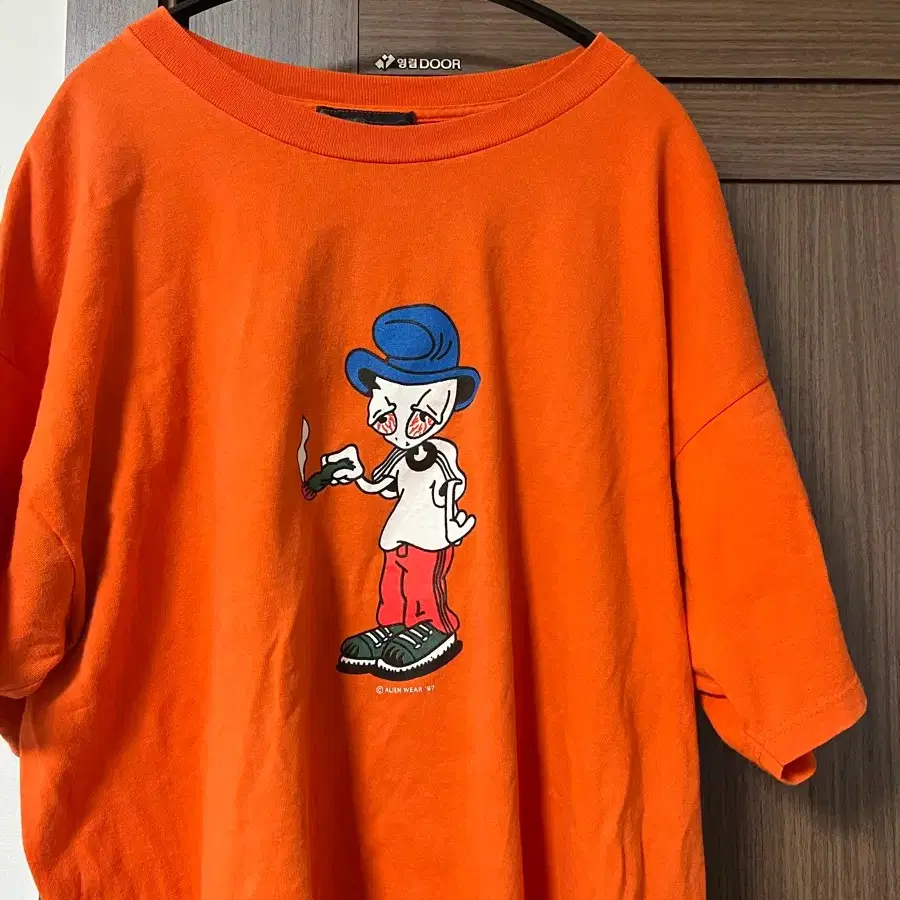90s alien wear 빈티지 스케이트보드 반팔티