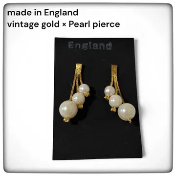 새상품급 vintage 영국제 펄 골드 귀걸이 England