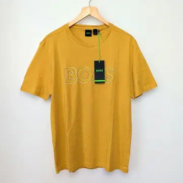 미사용 새상품 택 포함 BOSS 로고 크루넥 반팔 T셔츠