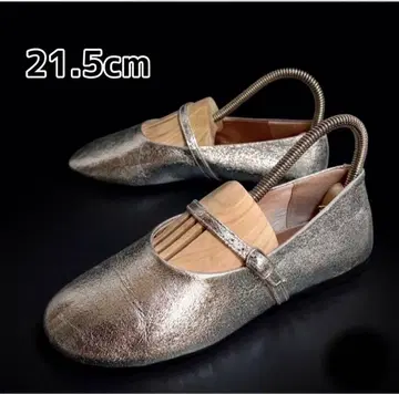 [컨디션 최상] ZARA 메탈릭 실버 플랫슈즈 34 (21.5cm)