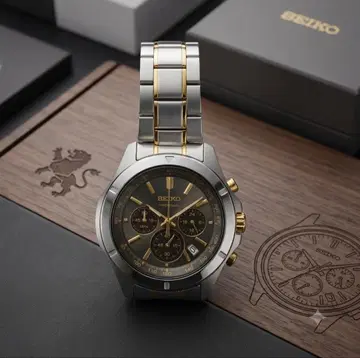 SEIKO 크로노그래프 6T63-00G0 콤비 컬러 세이코