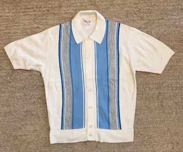 60s hartog 니트 피케 셔츠 가디건