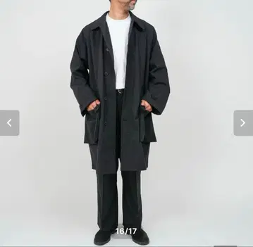 OVY 유로 밀리터리 나일론 오버 코트 블랙