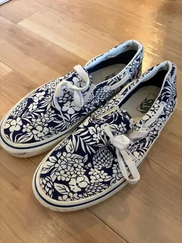 VANS 스니커즈 보태니컬 무늬 네이비 화이트
