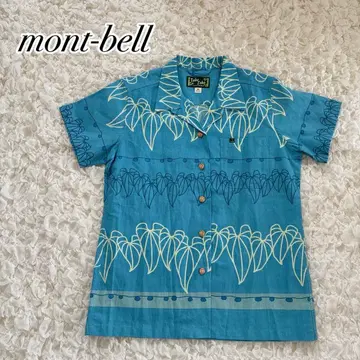 mont-bell 몽벨 TAKE LOHA 죽 린넨 셔츠 스카이블루