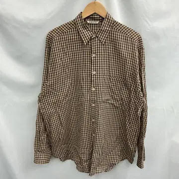 AURALEE AIRY LIGHT COTTON CHECK BIGSHIRT