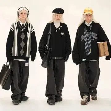 MAMC 가죽 데님 절개 팬츠 블랙 배기 y2k